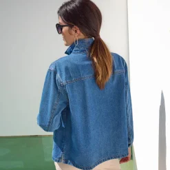 Jas En Mantel<Blancheporte Jasje met knoopsluiting, jeans stone
