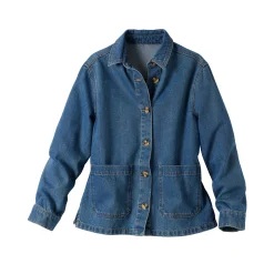 Jas En Mantel<Blancheporte Jasje met knoopsluiting, jeans stone