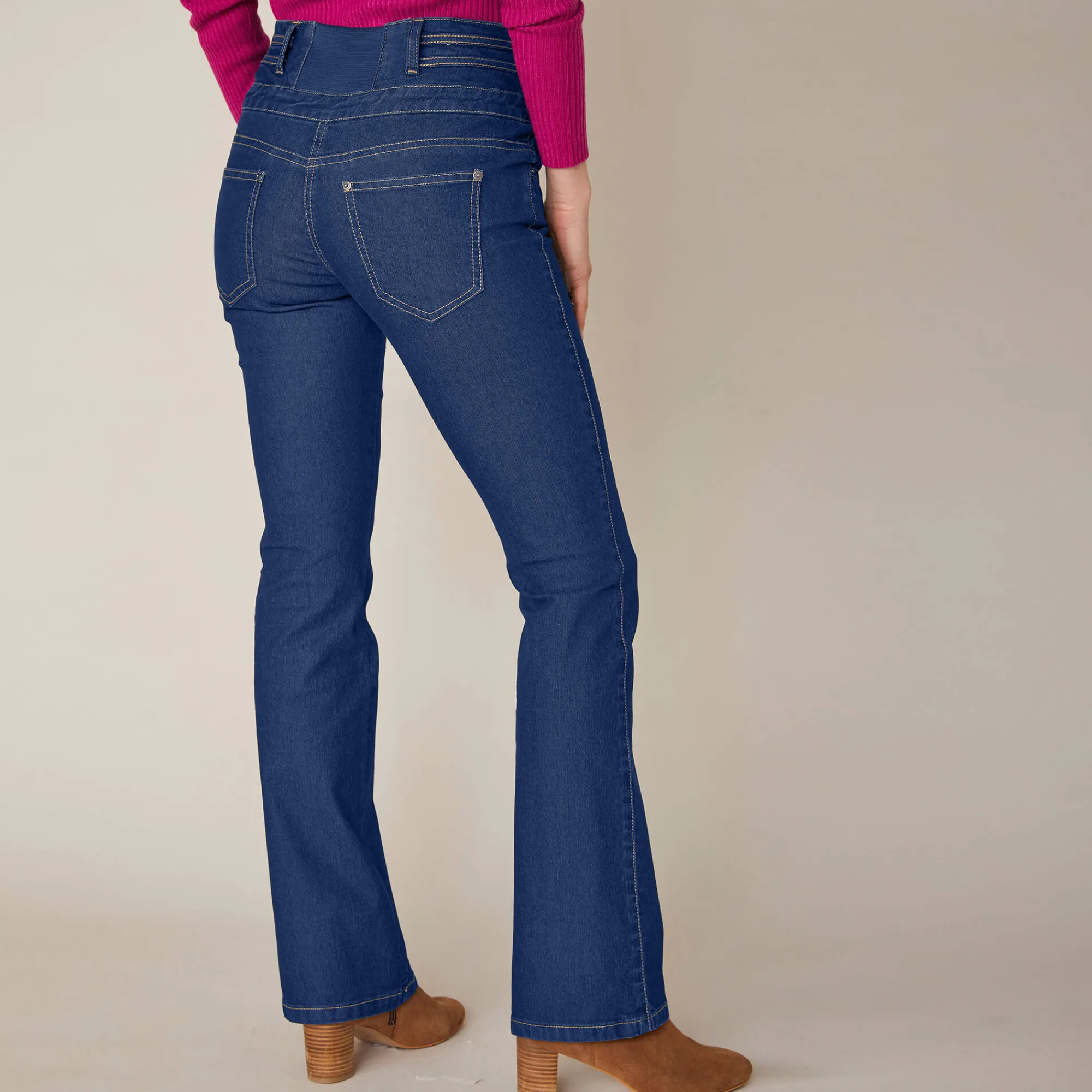 Jeans|Broek<Blancheporte Jeans in bootcutmodel met hoge taille - binnenpijplengte 75 cm raw