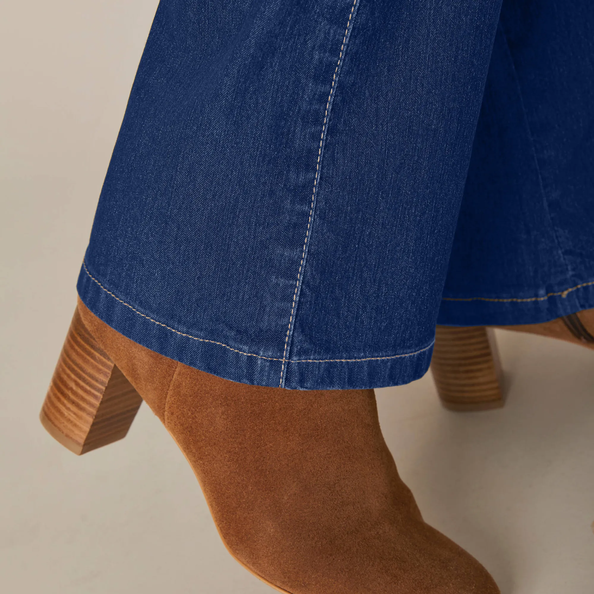 Jeans|Broek<Blancheporte Jeans in bootcutmodel met hoge taille - binnenpijplengte 75 cm raw