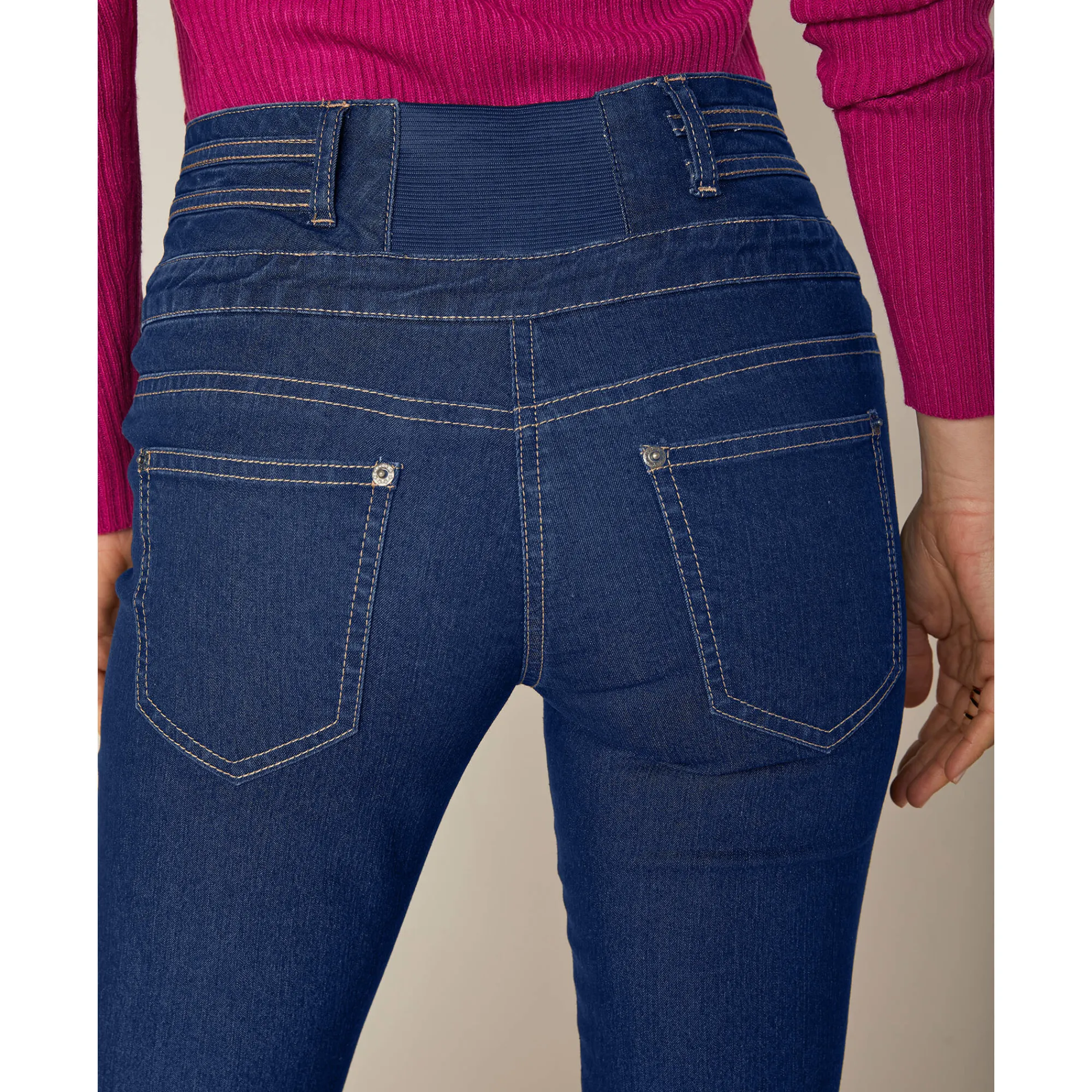 Jeans|Broek<Blancheporte Jeans in bootcutmodel met hoge taille - binnenpijplengte 75 cm raw
