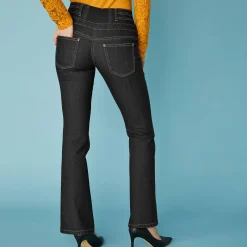 Jeans|Broek<Blancheporte Jeans in bootcutmodel met hoge taille - binnenpijplengte 75 cm black