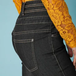 Jeans|Broek<Blancheporte Jeans in bootcutmodel met hoge taille - binnenpijplengte 75 cm black