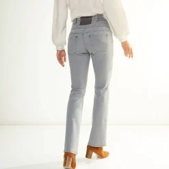 Jeans|Broek<Blancheporte Jeans in bootcutmodel met hoge taille - binnenpijplengte 75 cm grijs