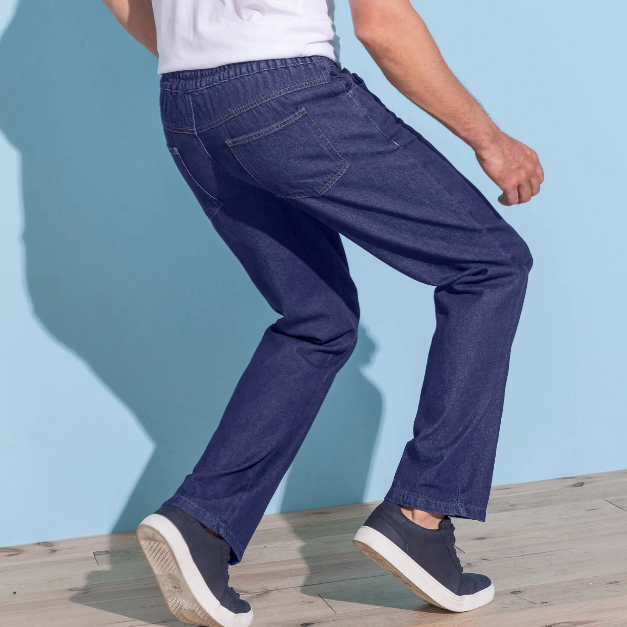 Jeans<Blancheporte Jeans in lichte denim met elastische taille stone