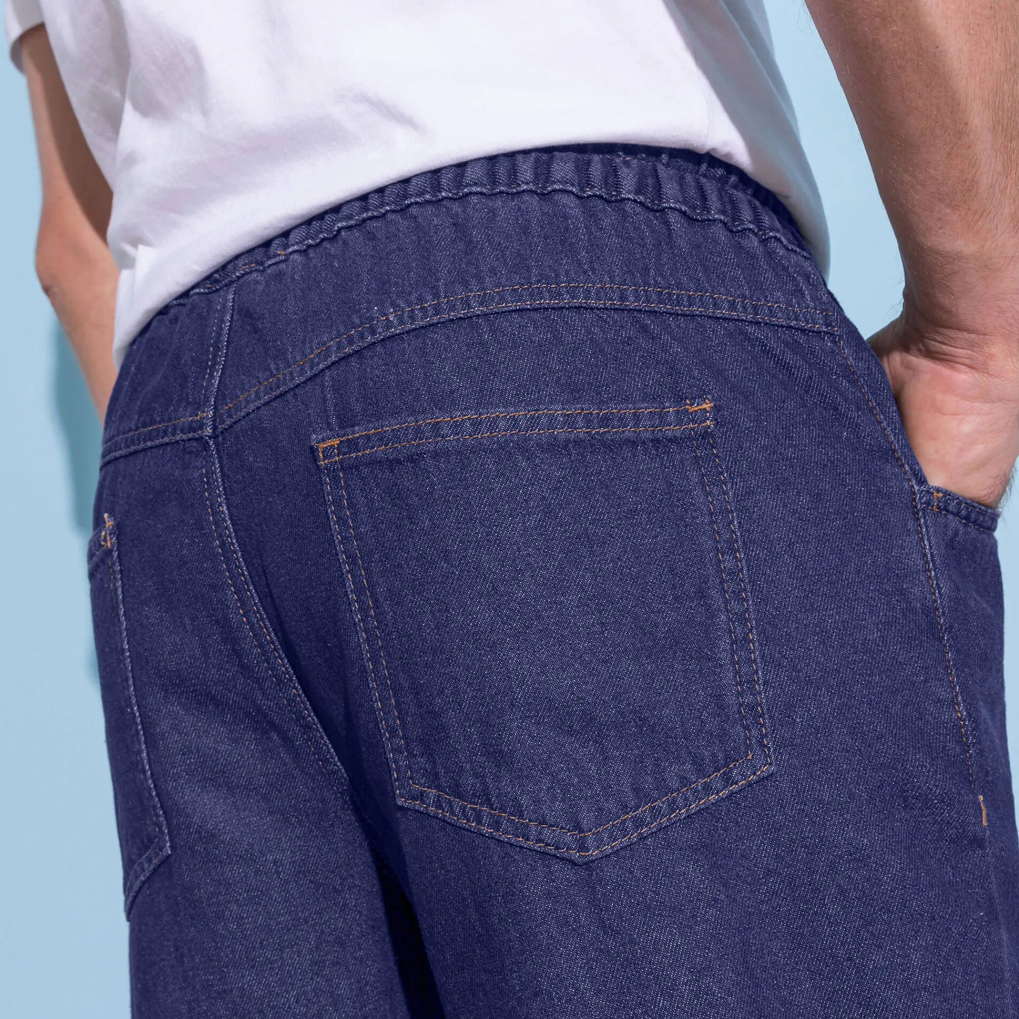 Jeans<Blancheporte Jeans in lichte denim met elastische taille stone