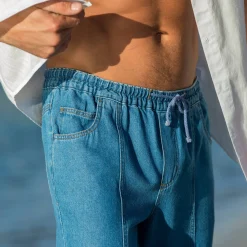 Jeans<Blancheporte Jeans in lichte denim met elastische taille bleached