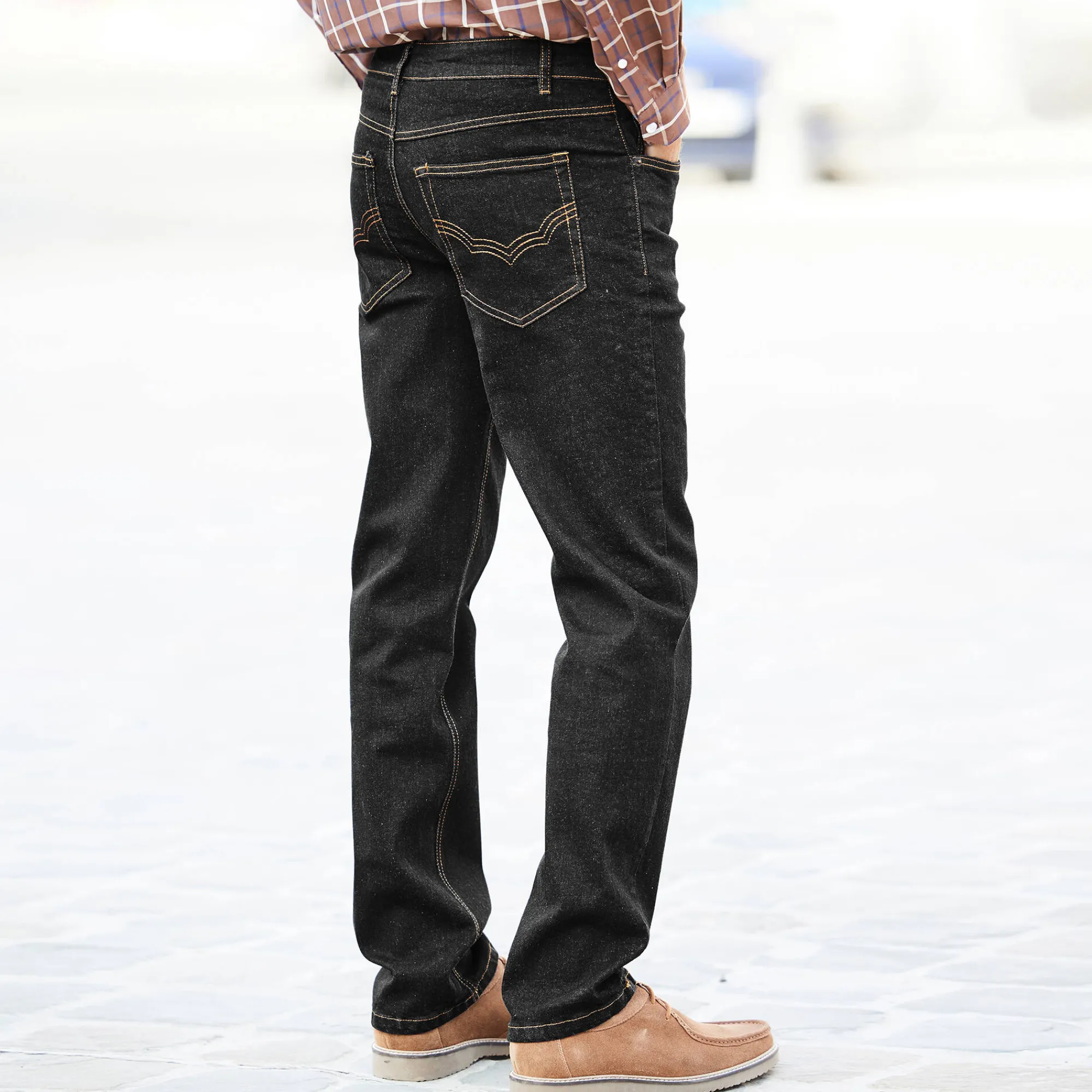 Jeans<Blancheporte Jeans met 5 zakken in rekbaar katoen - binnenpijplengte 82 cm black