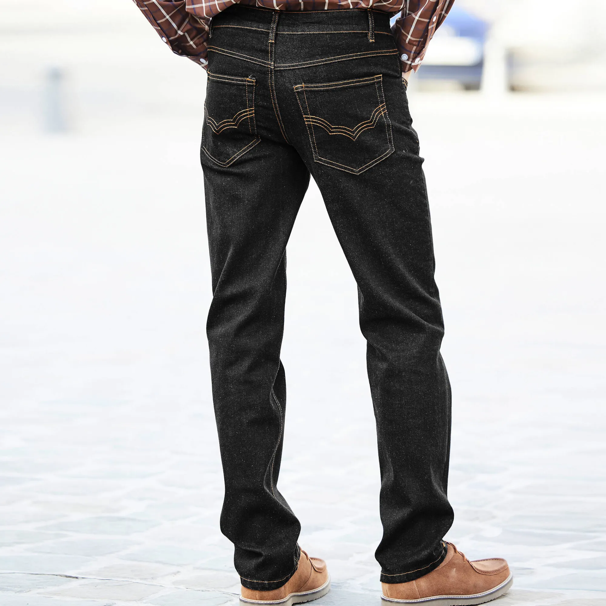 Jeans<Blancheporte Jeans met 5 zakken in rekbaar katoen - binnenpijplengte 82 cm black