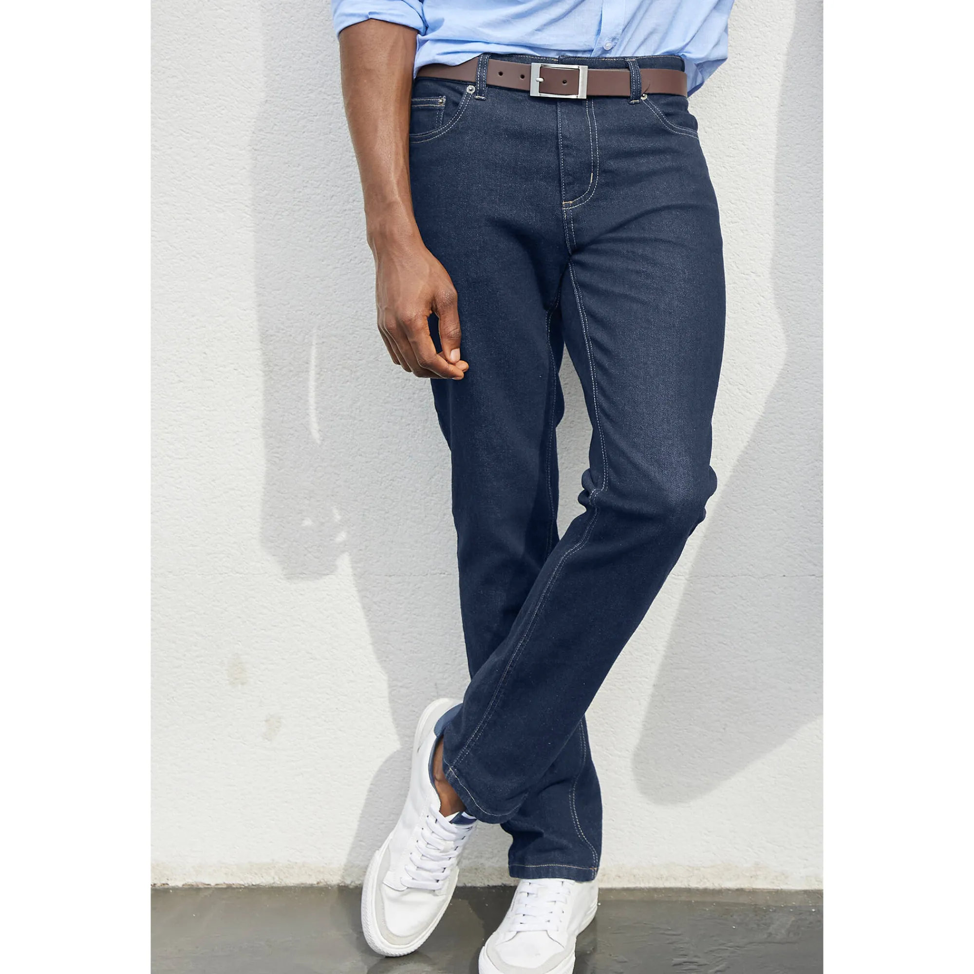 Jeans<Blancheporte Jeans met 5 zakken in rekbaar katoen - binnenpijplengte 82 cm raw