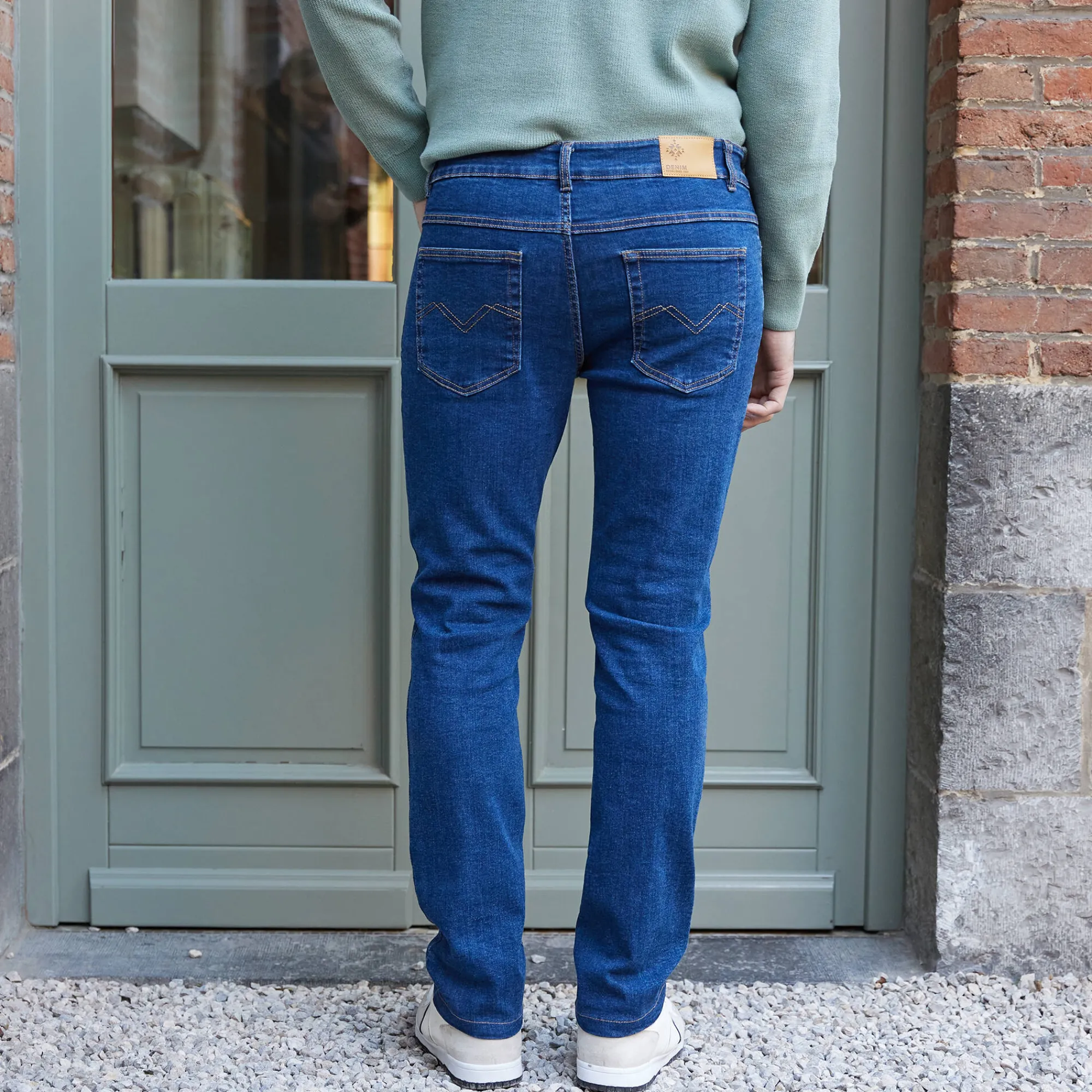 Jeans<Blancheporte Jeans met 5 zakken in rekbaar katoen - binnenpijplengte 82 cm stone