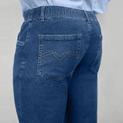 Jeans<Blancheporte Jeans met elastische taille - binnenpijpl. 82 cm stone