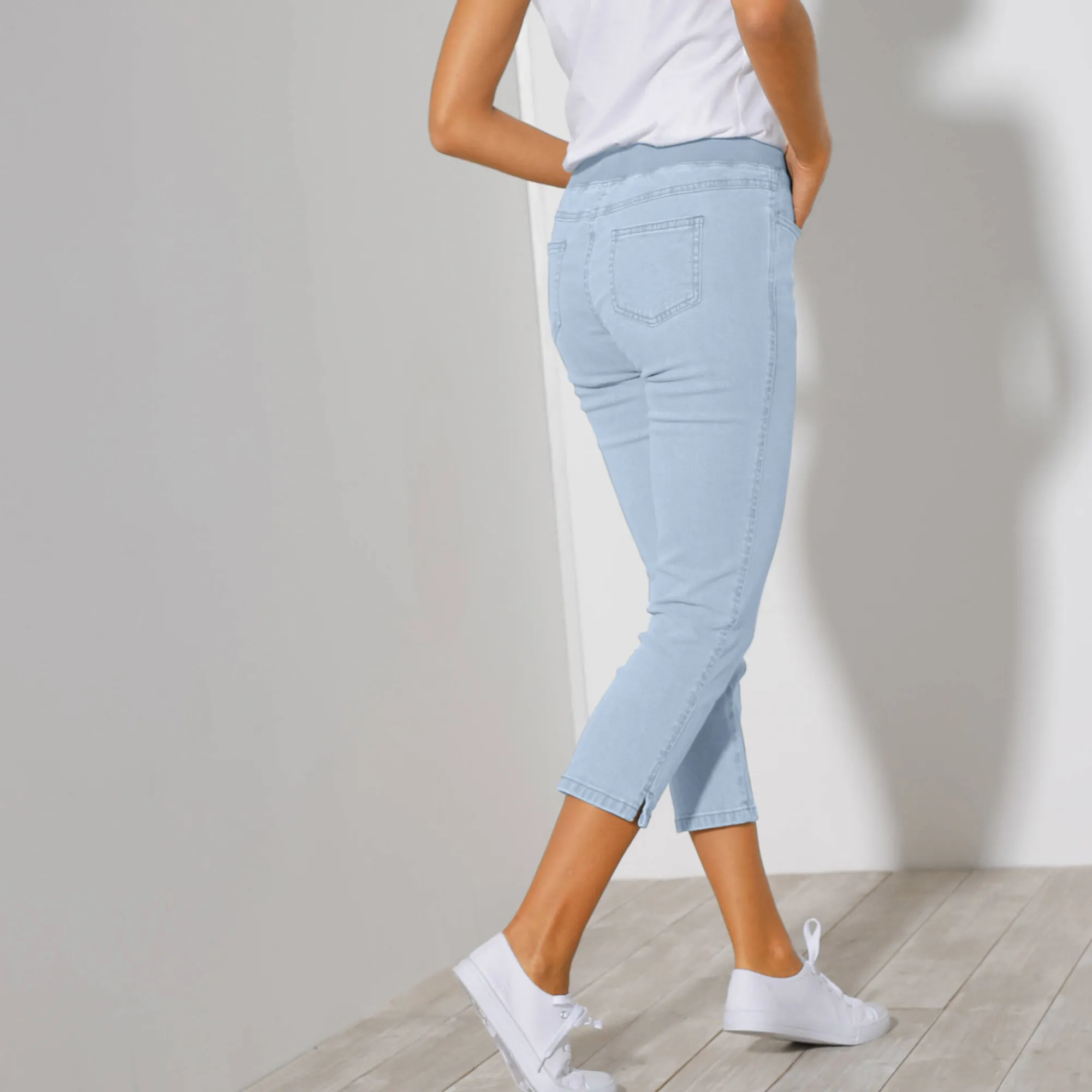 Jeans<Blancheporte 3/4-jeans met elastische taille bleached
