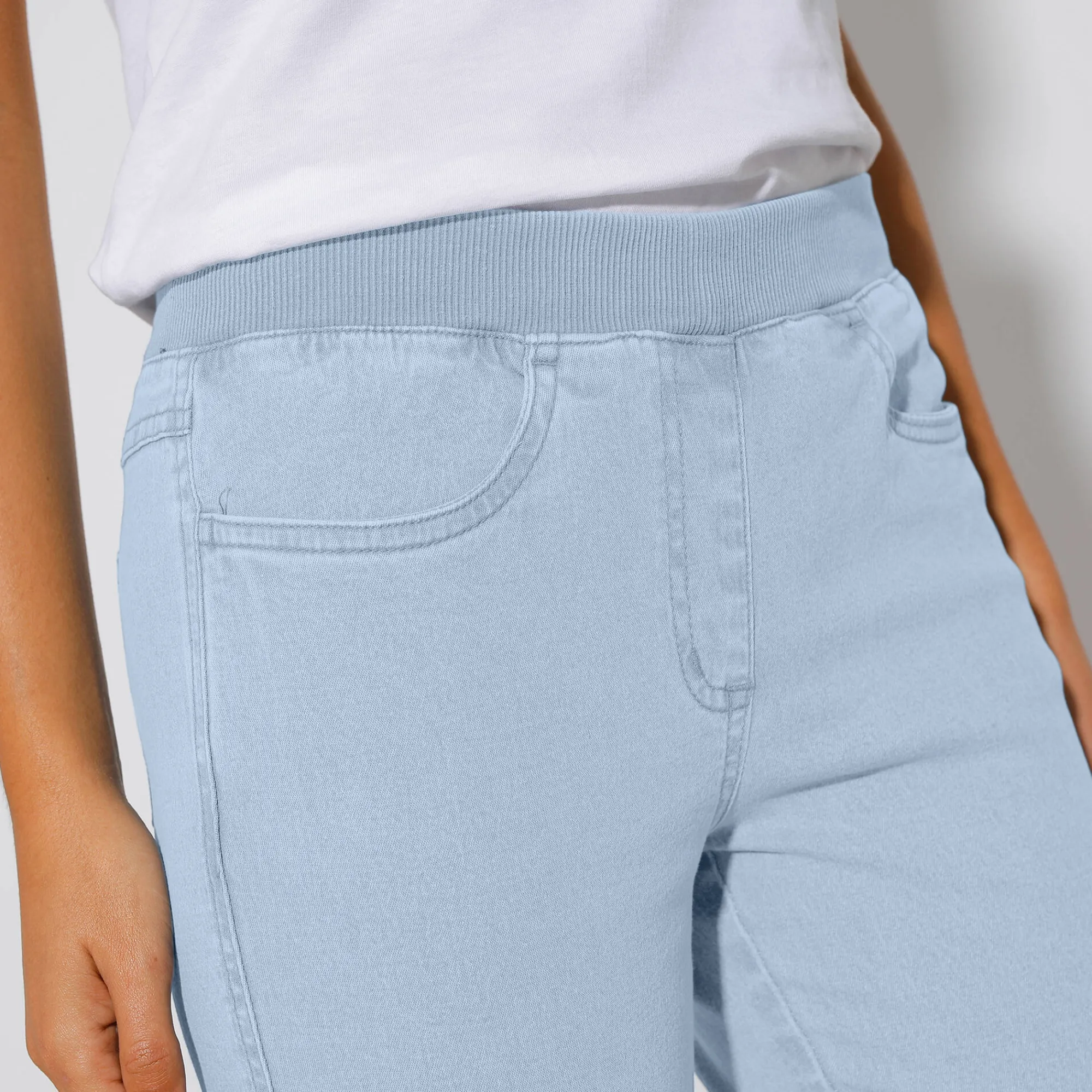 Jeans<Blancheporte 3/4-jeans met elastische taille bleached