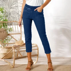 Jeans<Blancheporte 3/4-jeans met elastische taille stone