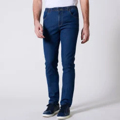 Jeans<Blancheporte Jeans met elastische taille - binnenpijpl. 72 cm stone