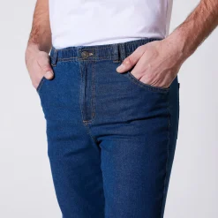 Jeans<Blancheporte Jeans met elastische taille - binnenpijpl. 72 cm stone