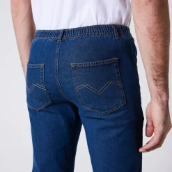 Jeans<Blancheporte Jeans met elastische taille - binnenpijpl. 72 cm stone