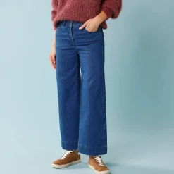 Jeans|Broek<Blancheporte Jeans met hoge taille, voor Kleine Lengtes, binnenpijplengte 65 cm, ruim 7/8-model stone
