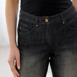 Jeans<Blancheporte Jeans met ruim model, 5 zakken used black