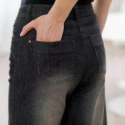 Jeans<Blancheporte Jeans met ruim model, 5 zakken used black