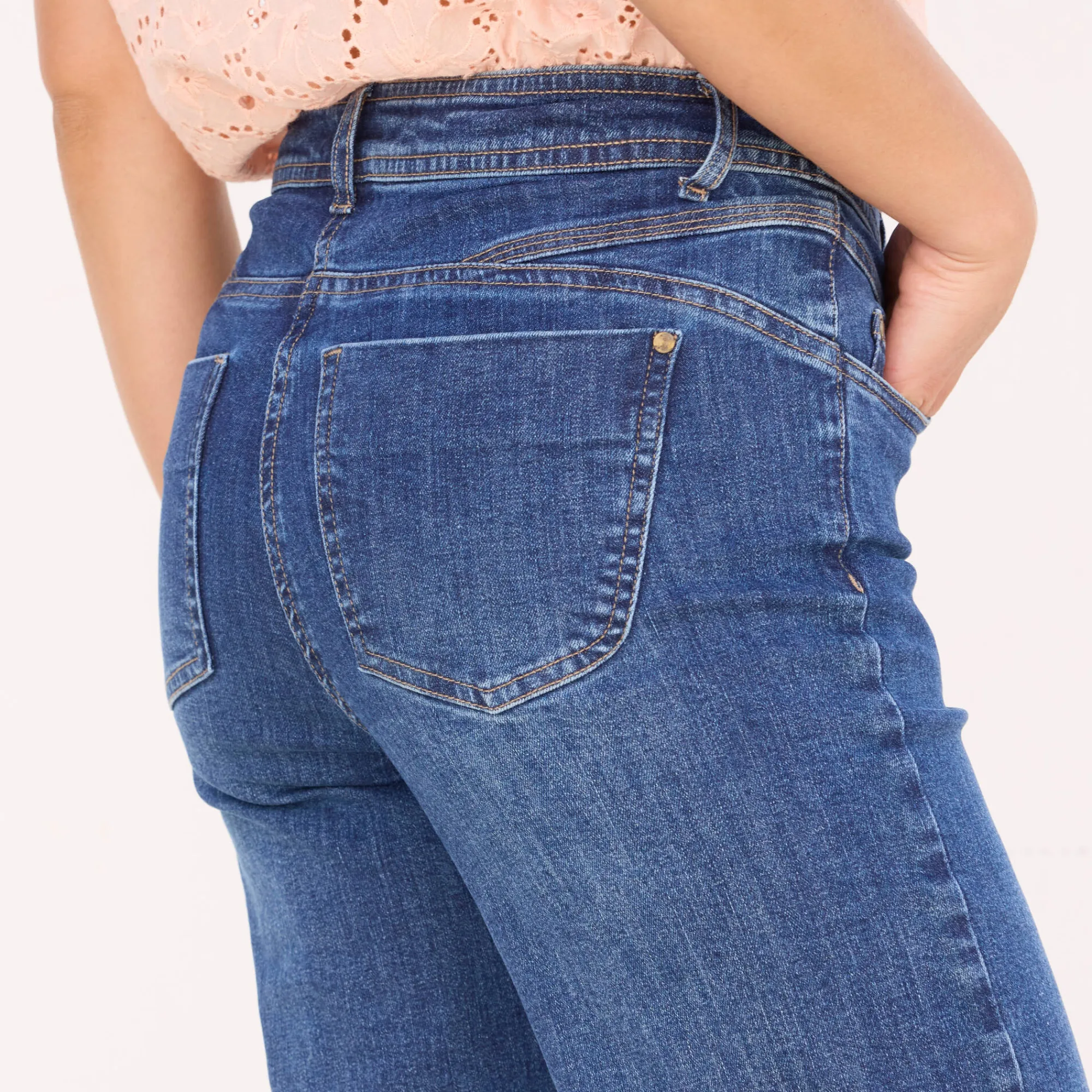 Jeans<Blancheporte Jeans met ruim model, 5 zakken stone