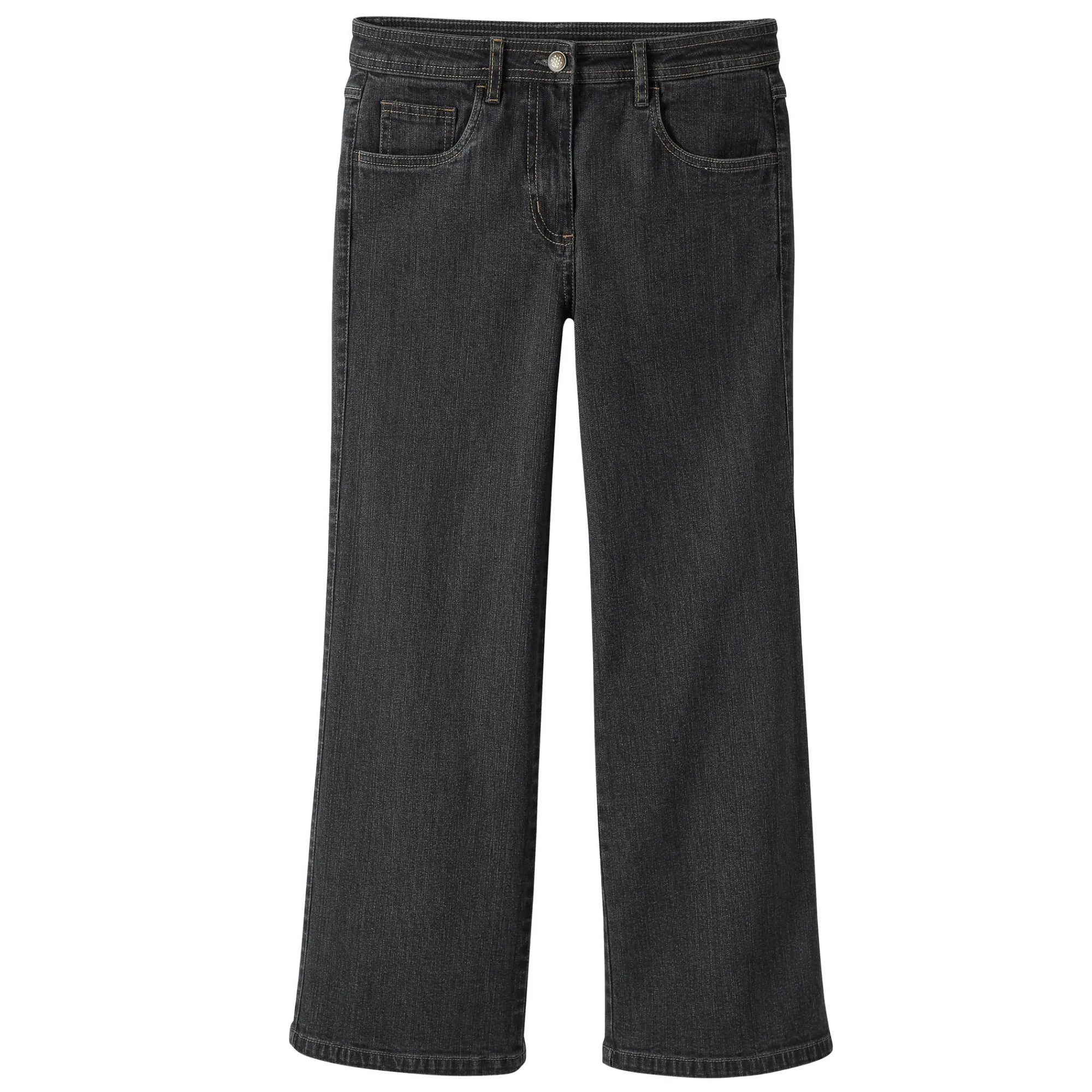 Jeans<Blancheporte Jeans met wijde pijpen, 5 zakken used black