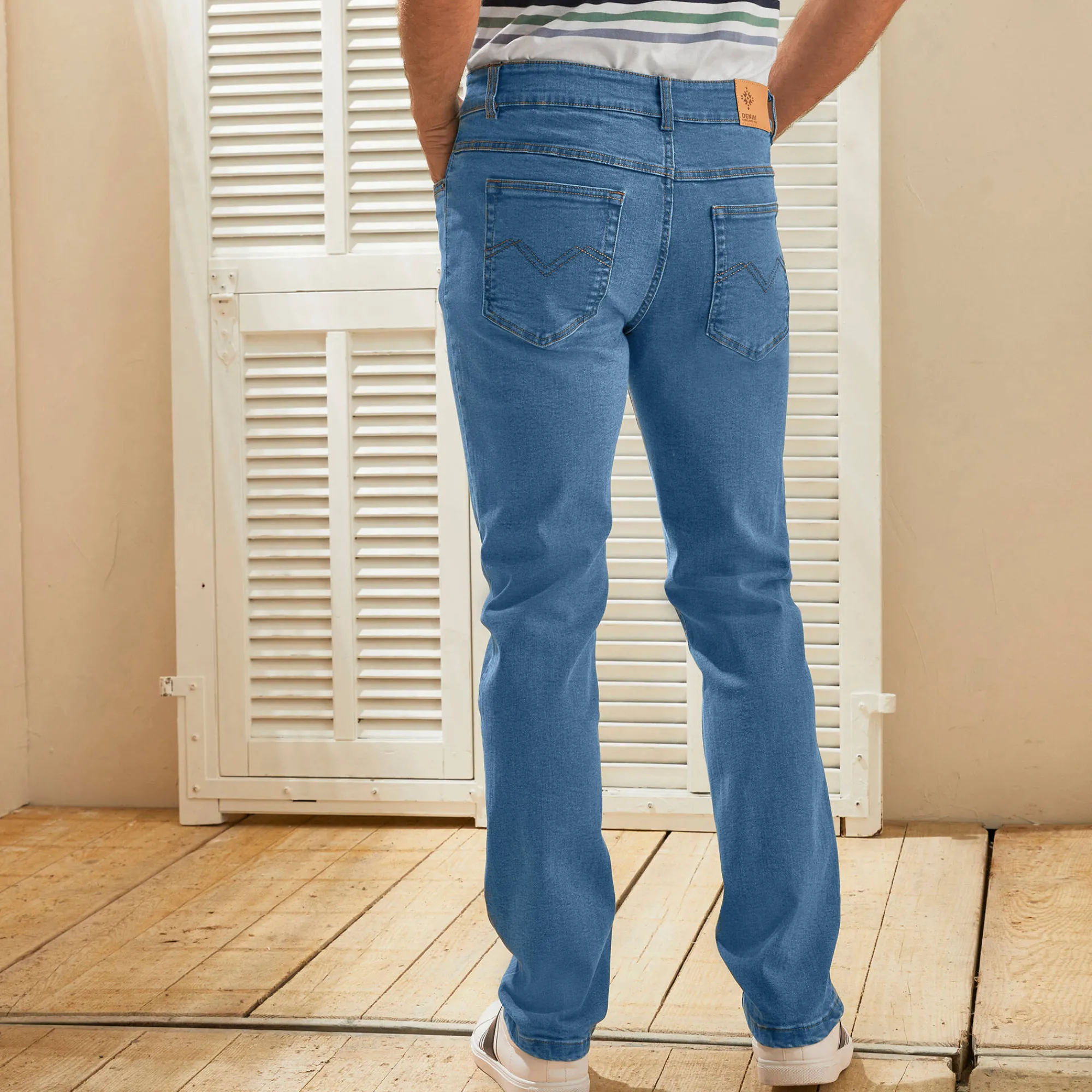 Jeans<Blancheporte Jeans met 5-zakkenmodel, rekbaar katoen - binnenpijplengte 72 cm bleached