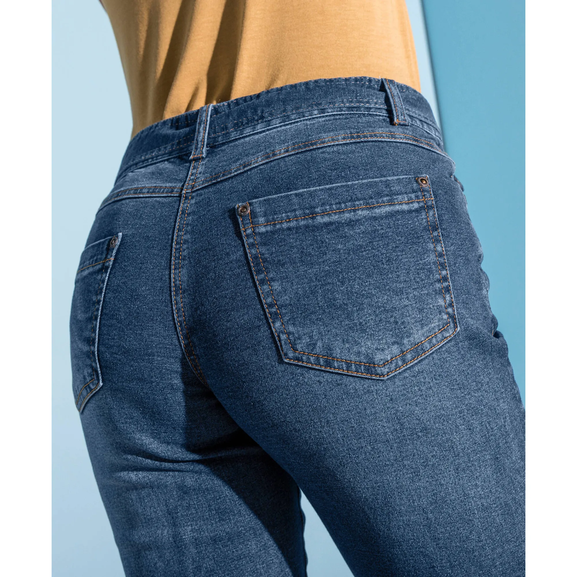 Jeans|Broek<Blancheporte Jeans voor kleine lengtes stone