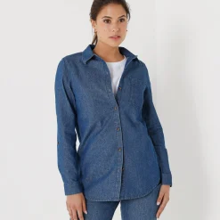 Bloes En Tuniek<Blancheporte Jeanshemd stone