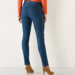 Jeans|Broek<Blancheporte Jegging in denim met elastische taille, grote lengte stone