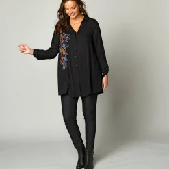 Jeans<Blancheporte Jegging in denim met elastische taille, grote lengte black