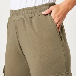 Broek<Blancheporte Joggingbroek in battlestijl kaki