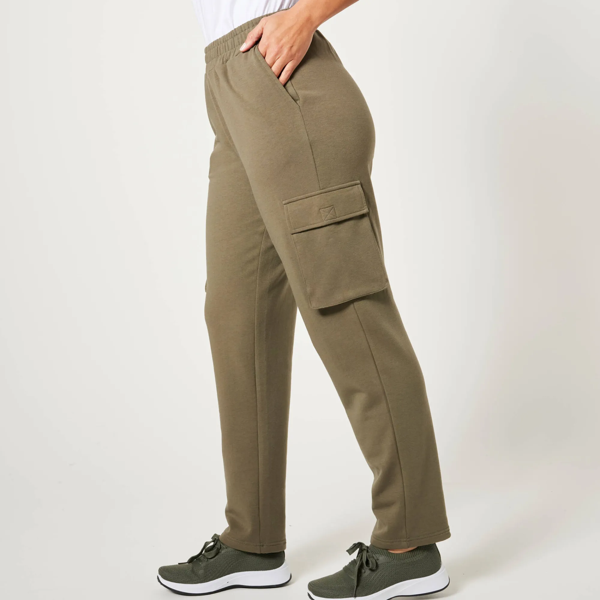 Broek<Blancheporte Joggingbroek in battlestijl kaki