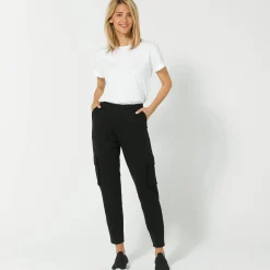 Broek<Blancheporte Joggingbroek in battlestijl zwart