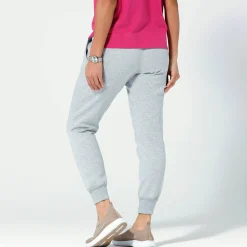 Broek<Blancheporte Joggingbroek in geruwd molton chiné grijs