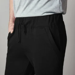 Broek<Blancheporte Joggingbroek in molton met rechte pijponderkanten zwart