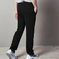 Broek<Blancheporte Joggingbroek in molton met rechte pijponderkanten zwart