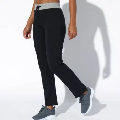 Broek<Blancheporte Joggingbroek in tricot zwart / chiné grijs