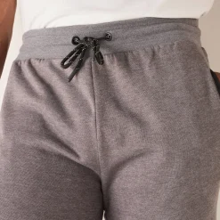 Broek<Blancheporte Joggingbroek met aangetrokken pijponderkanten, contrasterende details chiné grijs