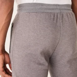 Broek<Blancheporte Joggingbroek met aangetrokken pijponderkanten, contrasterende details chiné grijs