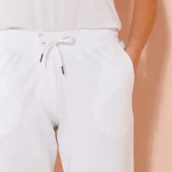 Broek<Blancheporte Joggpant in molton met elastische taille wit