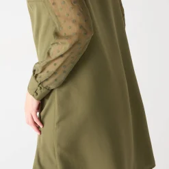 Feestoutfits Dames|Jurk<Blancheporte Jurk met mouwen in plumetis bronskleur