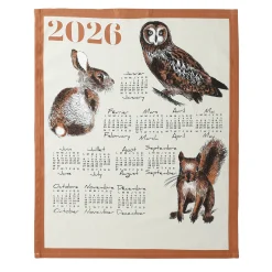 Droogdoek En Handdoek<Blancheporte Kalenderdroogdoek : honden, katten, bergdieren - set van 3 blauw + oranje + terracotta