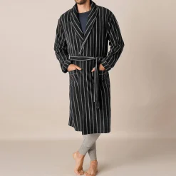 Pyjama En Kamerjas<Blancheporte Kamerjas in fleece grijs gestreept
