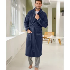 Pyjama En Kamerjas<Blancheporte Kamerjas in fleece marine