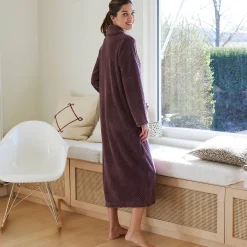 Peignoir En Kamerjas<Blancheporte Kamerjas in fleecetricot met sjaalkraag - 120 cm lang taupe