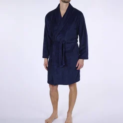 Pyjama En Kamerjas<Dodo Kamerjas in fleecetricot met print en pluchen touch blauw