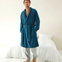 Pyjama En Kamerjas<Blancheporte Kamerjas met pluchetouch pauwblauw