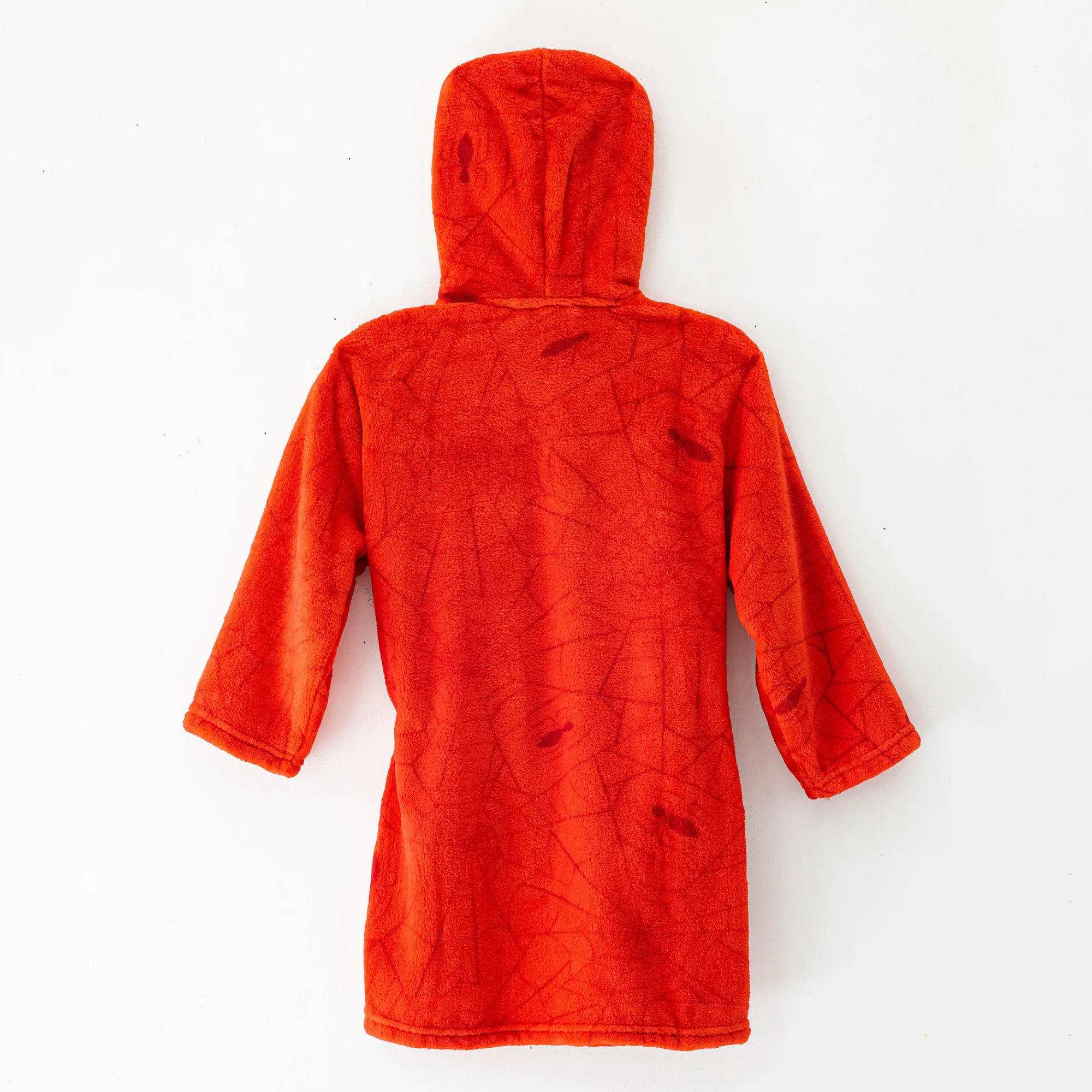 Badjas|Handdoek En Badlaken Kids<Spiderman Kamerjas voor kinderen, ® met kap - fleece rood